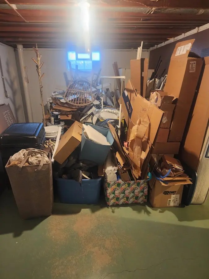 Roll-off dumpster container at job site for Concrete Dumpster Rental in Glen Burnie